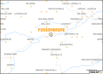 map of Fossombrone