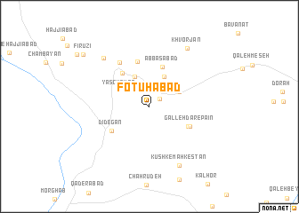 map of Fotūḩābād