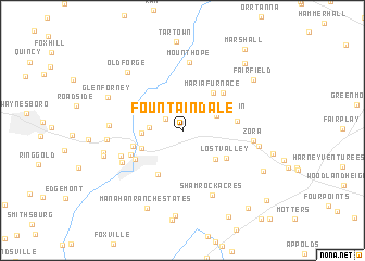 map of Fountain Dale