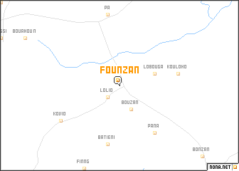 map of Founzan