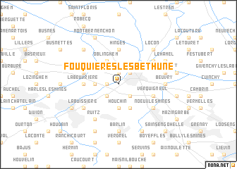 map of Fouquières-lès-Béthune