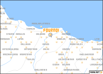 map of Foúrnoi