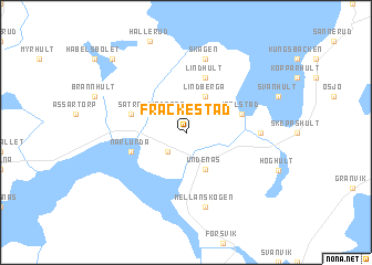 map of Fräckestad