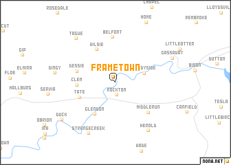 map of Frametown