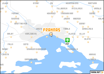 map of Framnäs