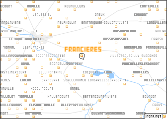 map of Francières