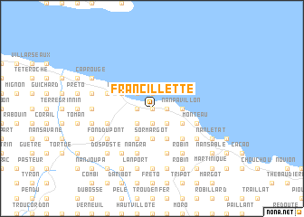 map of Francillette