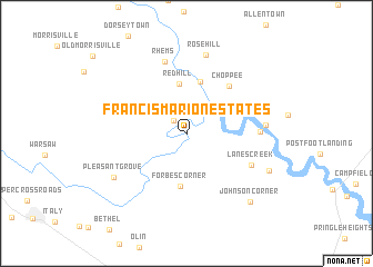 map of Francis Marion Estates