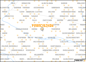 map of Franciszków