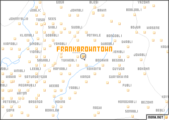 map of Frank Brown Town