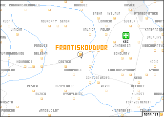 map of Františkov Dvor