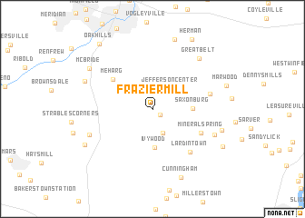 map of Frazier Mill