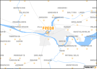 map of Freda