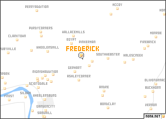map of Frederick