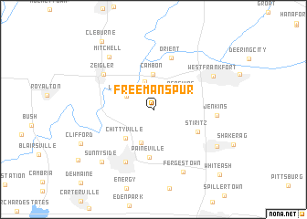 map of Freeman Spur