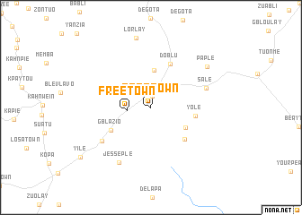 map of Freetown