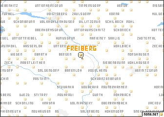 map of Freiberg