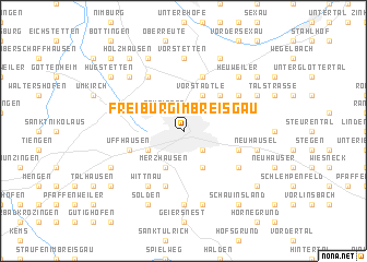 map of Freiburg im Breisgau