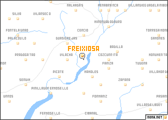 map of Freixiosa