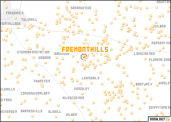 map of Fremont Hills