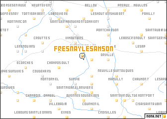 map of Fresnay-le-Samson