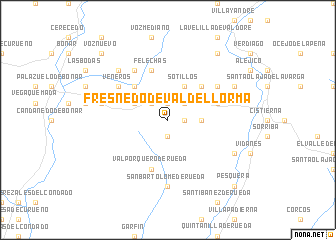 map of Fresnedo de Valdellorma