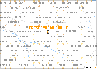 map of Fresnoy-Andainville