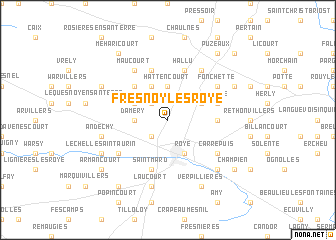 map of Fresnoy-lès-Roye