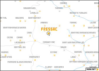 map of Fressac