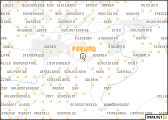 map of Freund