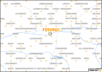 map of Frévaux