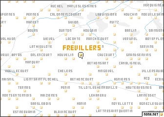 map of Frévillers