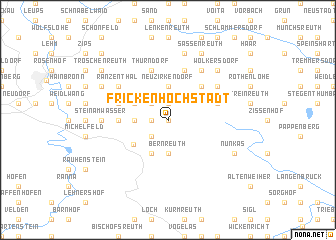 map of Frickenhöchstadt