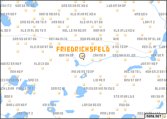 map of Friedrichsfeld