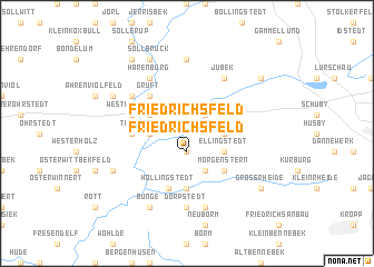 map of Friedrichsfeld