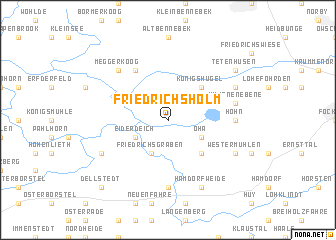 map of Friedrichsholm
