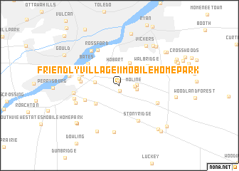 map of Friendly Village II Mobile Home Park