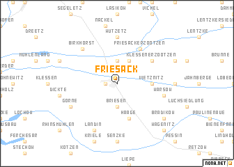 map of Friesack