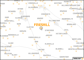 map of Fries Mill