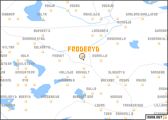 map of Fröderyd