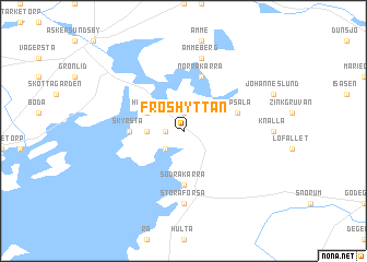 map of Fröshyttan