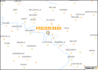 map of Frozen Creek