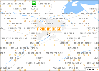 map of Fruens Bøge