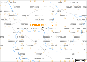 map of Frugières-le-Pin