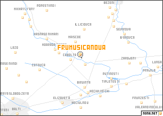 map of Frumuşica Nouă
