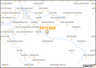 map of Frycowa