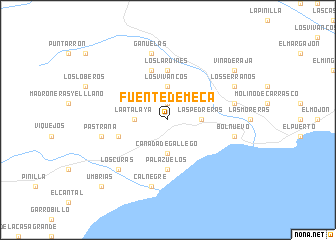 map of Fuente de Meca