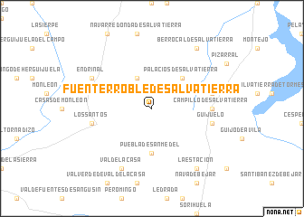 map of Fuenterroble de Salvatierra