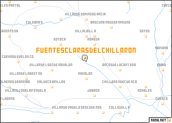 map of Fuentesclaras del Chillarón