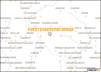 map of Fuentes de Peñacorada